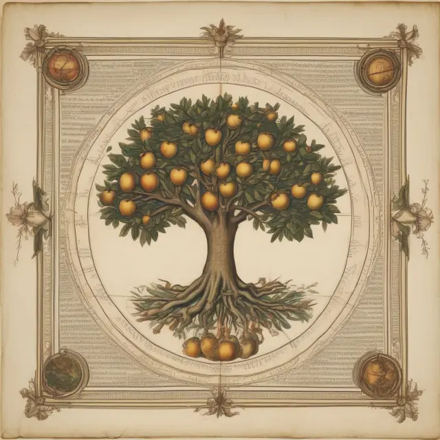 Image of a parchment unrolling to reveal compliance regulations and a tree bearing apples symbolizing successful sociétés anonymes