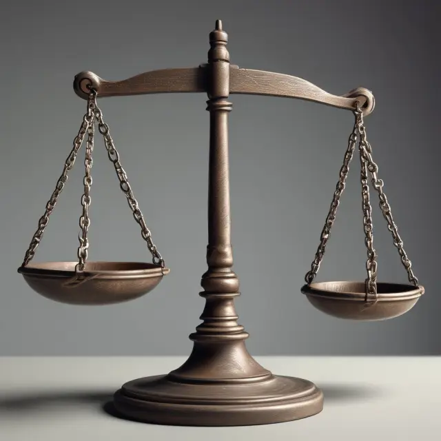 A set of balanced scales with state-owned enterprises represented as weights to symbolize the government