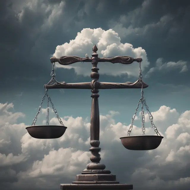 A balance of white and grey clouds representing SaaS advantages and challenges