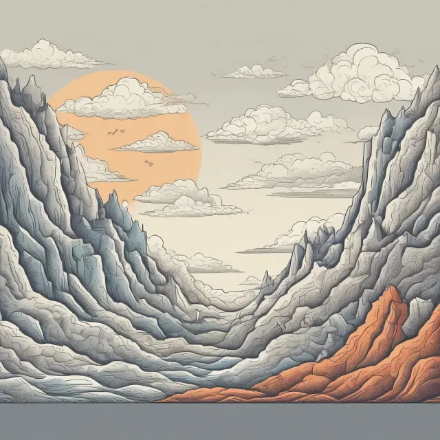 Mountains representing SaaS, IaaS, and PaaS models standing together, illustrating the differences in control, scalability, security, cost, and application development.