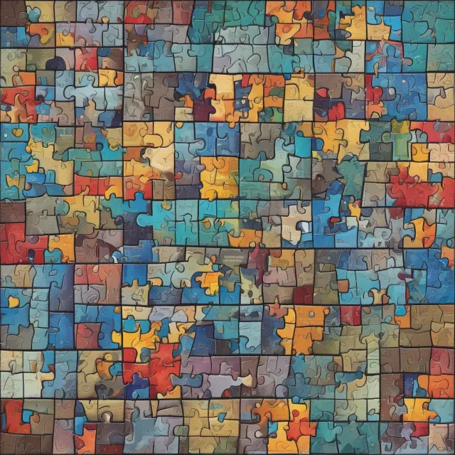 A diverse mosaic of industries, each represented by a uniquely shaped puzzle piece, forming the intricate pattern of acceptable solvency levels