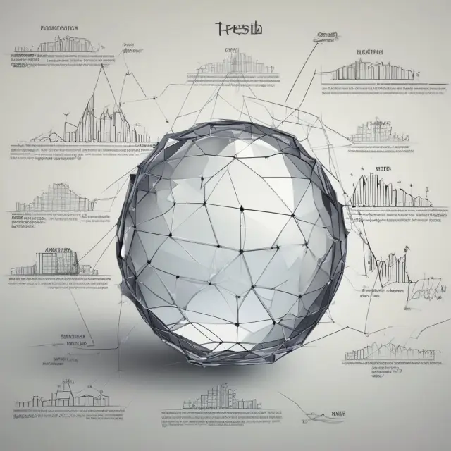 A crystal ball filled with trendlines and graphs representing solvency analysis tools, including trend analysis and forecasting.