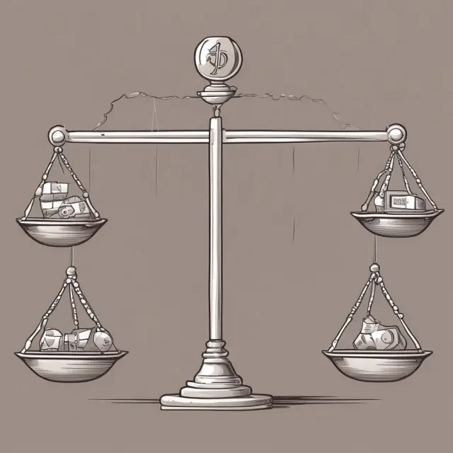 Image: Two interconnected scales symbolizing solvency and liquidity ratios, emphasizing their importance in assessing a company