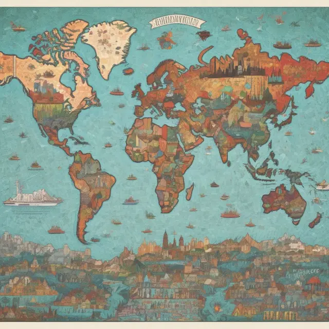 Mosaic illustrating six different sovereign wealth funds: stabilization, savings, public benefit pension, reserve investment, strategic development, and foreign currency reserve funds