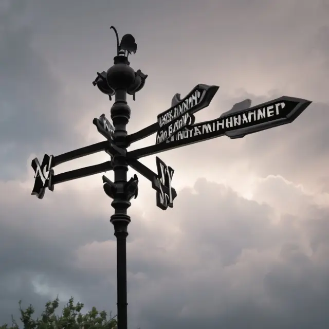 An S&P weathervane indicating market directions with indices and ratings