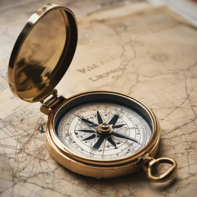Image of a legal compass directing a map