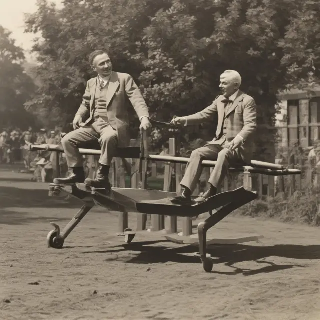 An image of speculators as dynamic figures on a see-saw, symbolizing their crucial role in balancing the financial markets between buyers and sellers