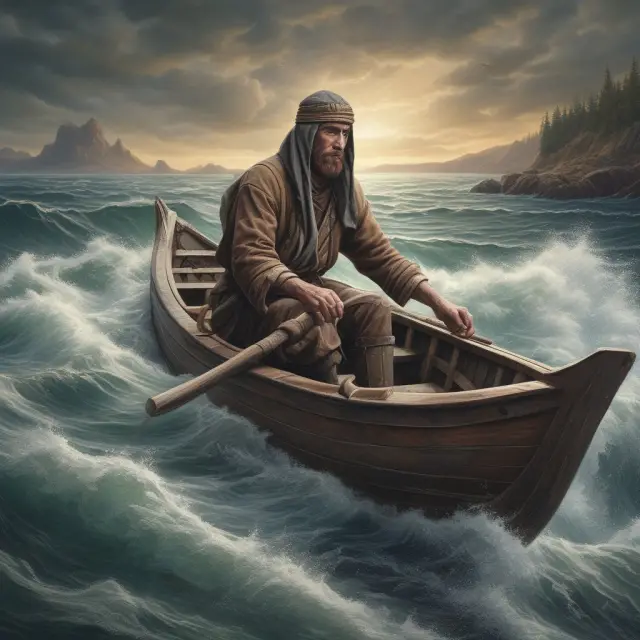 A speculator sailing a ship through market turbulence, skillfully navigating around common mistakes like overtrading, emotional trading, and ignorance.