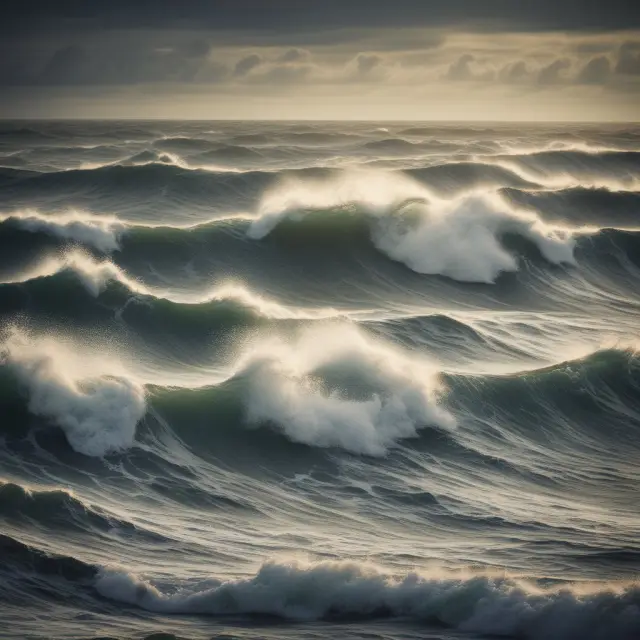 Image of stock market waves carrying off a business, symbolizing the risks and challenges in spinoffs
