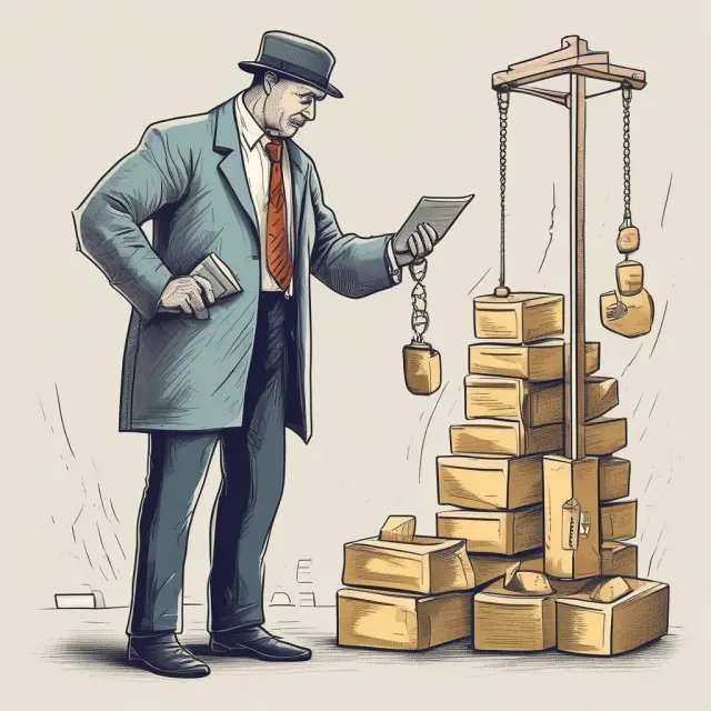 Trader holding a gold bar from the spot market and a futures contract, demonstrating the interplay of present transactions and future hedges.