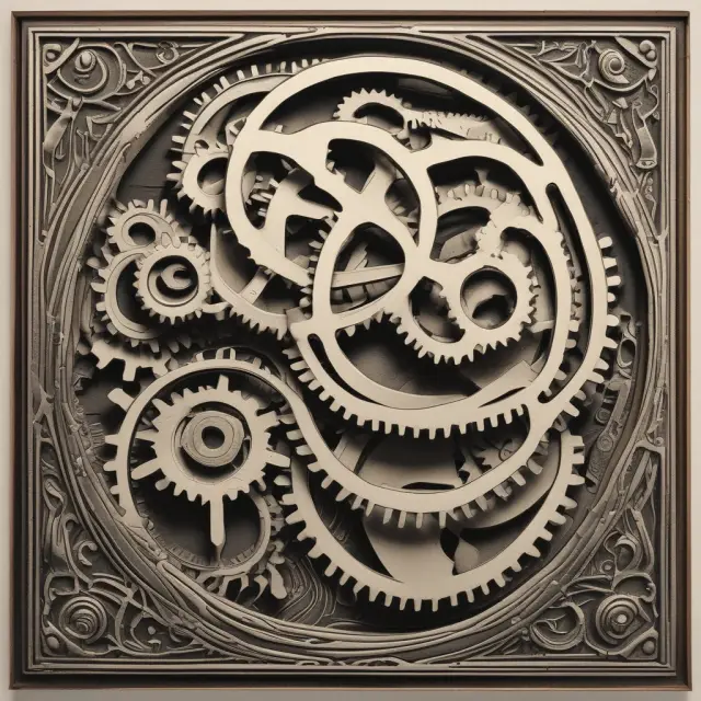 Gears symbolizing yield spreads meshing to represent the difference between securities with varying yields