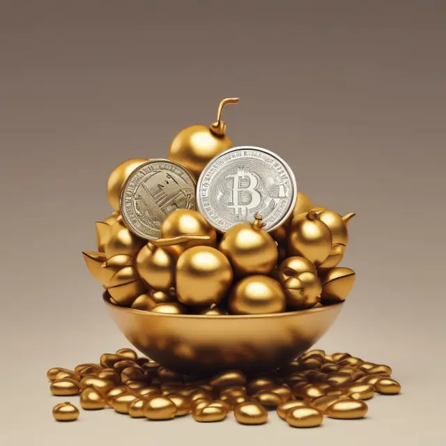 A corporate bond represented by a golden tree bearing fruit and a U.S. Treasury bond symbolized as a calm body of water, emphasizing the interest rate spread concept