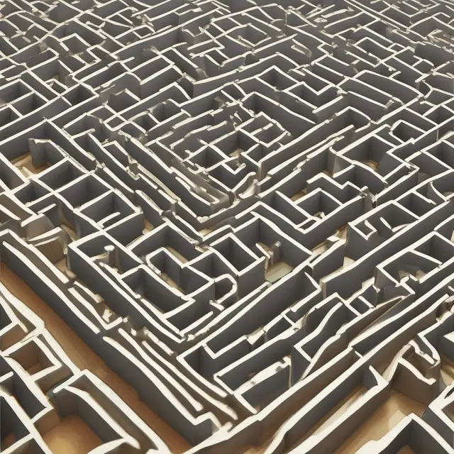 An intricate financial maze with interconnected SPVs obscured by fog, challenging investors to unravel the lack of transparency