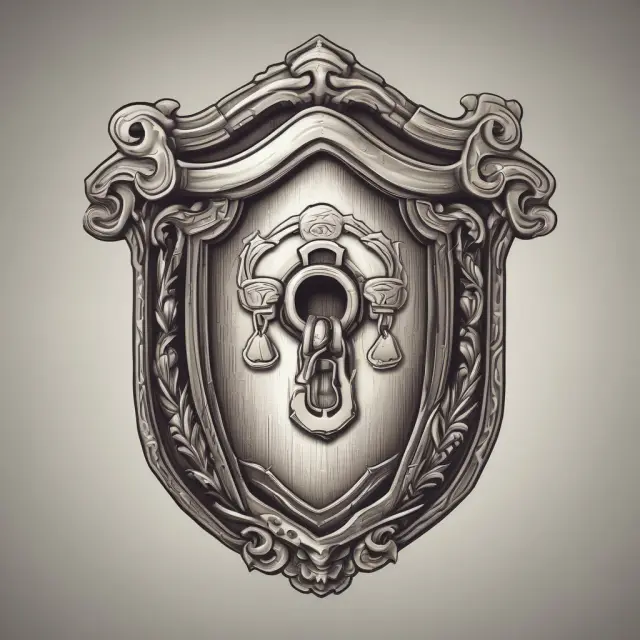 An illustration of a shield emblazoned with a padlock and key, emphasizing the importance of safeguarding Social Security Numbers from identity theft.