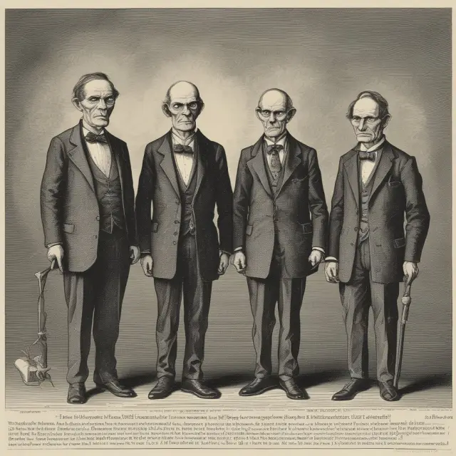Metaphorical image of three ghouls representing Stagnation, Stagflation, and Recession haunting a barren landscape of economic growth