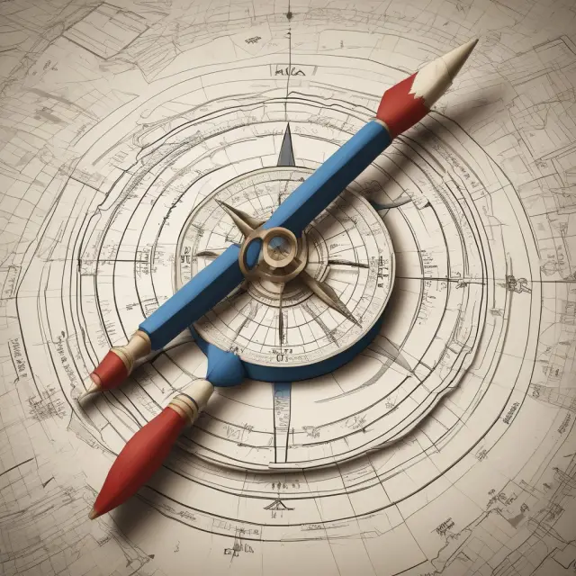 Statistician with compass and arrow quiver symbolizing standard errors in finance for stock valuation, portfolio management, risk assessment, and forecasting