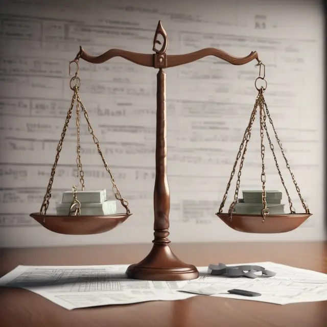 Two balances tipping in contrasting directions, each labeled