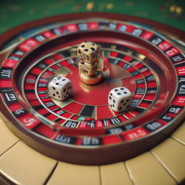 Two dice representing average (mean) and volatility (standard deviation) in finance