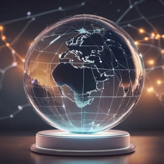 Crystal ball displaying a global map with intertwined trade routes, representing the future evolution and importance of Standby Letters of Credit
