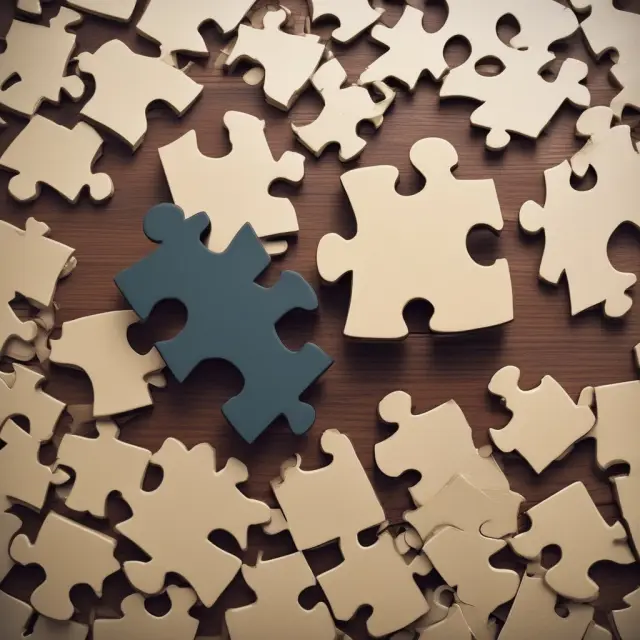 A judge, symbolizing the creation of a new legal precedent, meticulously placing a puzzle piece within the gaps of existing laws