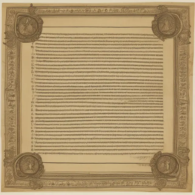 An ancient scroll unravels, revealing golden legal precedents for stare decisis.