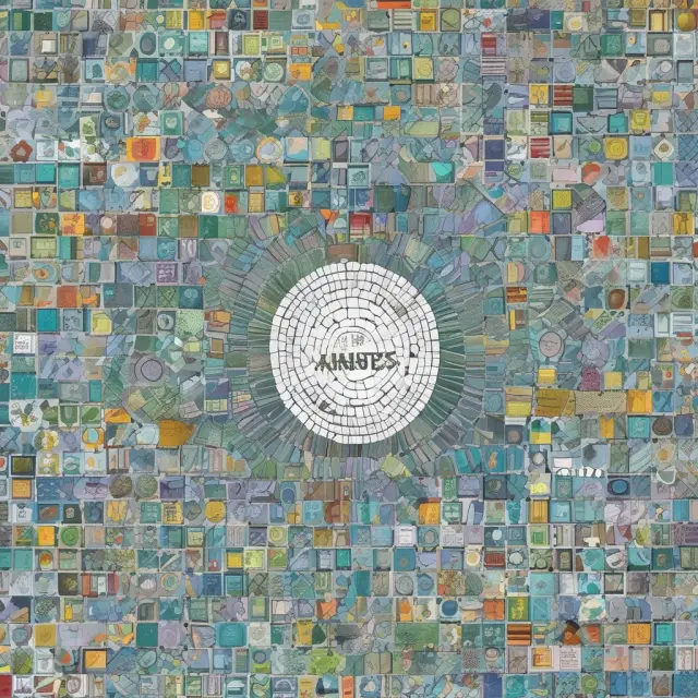 A colorful mosaic illustrating the interplay between net income, retained earnings, and dividends