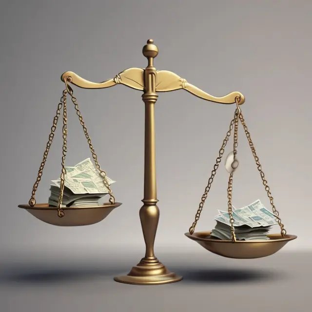 Two scales illustrating the difference between net income and retained earnings