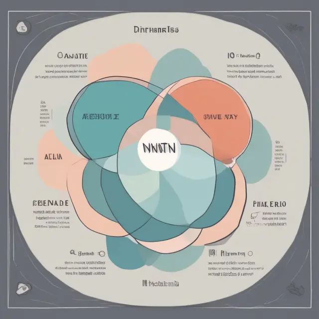 Venn diagram showing the overlap of qualitative and quantitative variables in finance, illustrating their importance for comprehensive data analysis