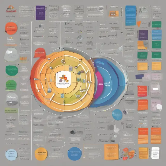 An abstract landscape showcasing three statistical sampling techniques: simple random, systematic, and stratified sampling, merging into a unified data visualization.