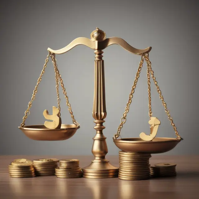 Golden scales symbolizing justice, upheld by human rights elements, representing international laws on crimes against humanity and war crimes with no statute of limitations