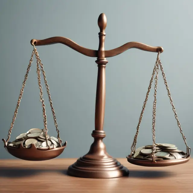 Balancing scale represents step-up in basis: Fair market values replace old costs for inherited assets.