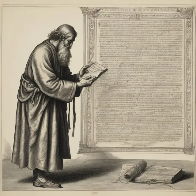 Ancient scrolls unfurling, revealing the history of the Stochastic Oscillator