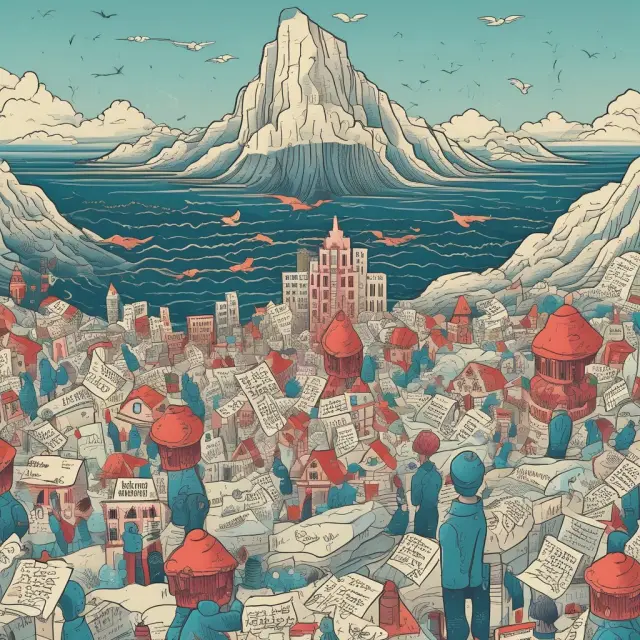 An image of a stormy sea with unpredictable waves representing various external factors impacting the stock market.