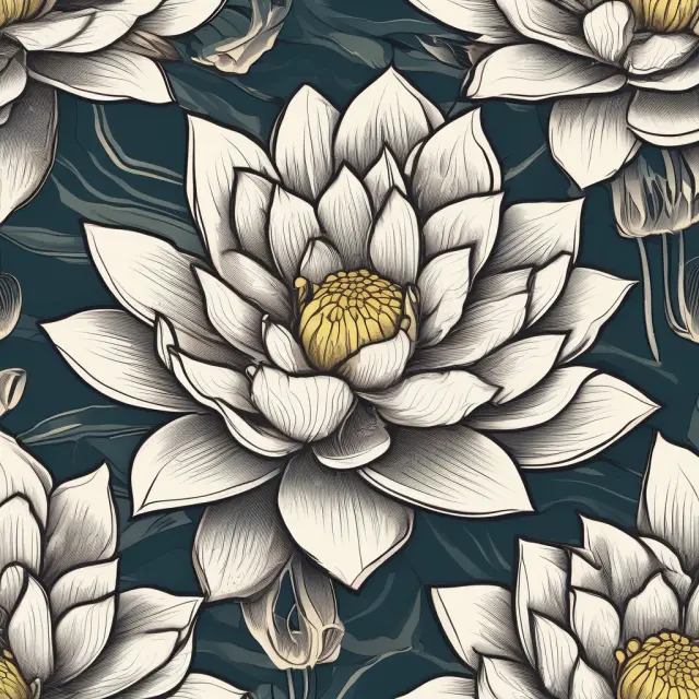 A lotus flower with ten petals symbolizing the ten most widely held US stock exchange-traded funds (ETFs)
