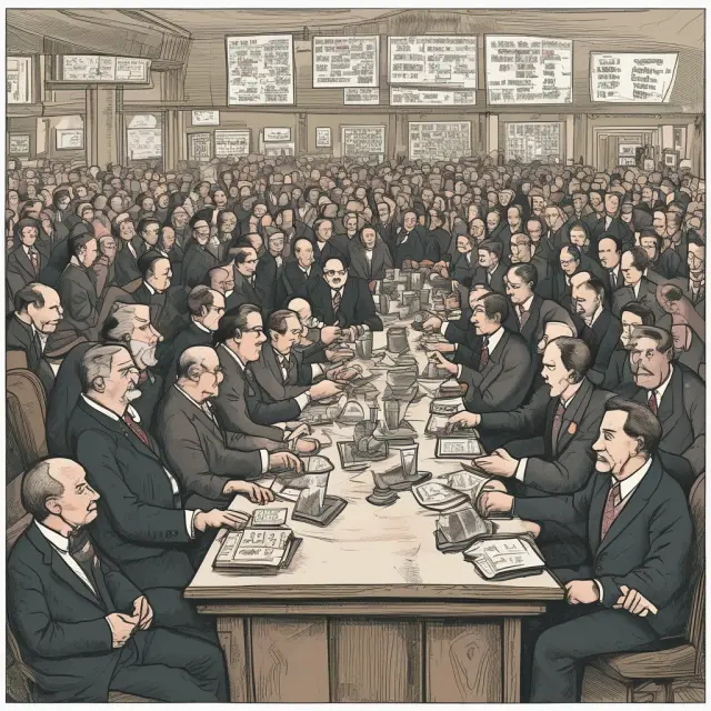 A stockbroker, as a bridge, connecting investors to bustling stock exchanges