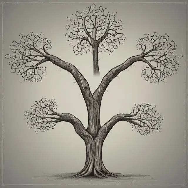 Binary tree representing NSOs and ISOs in corporate reward systems