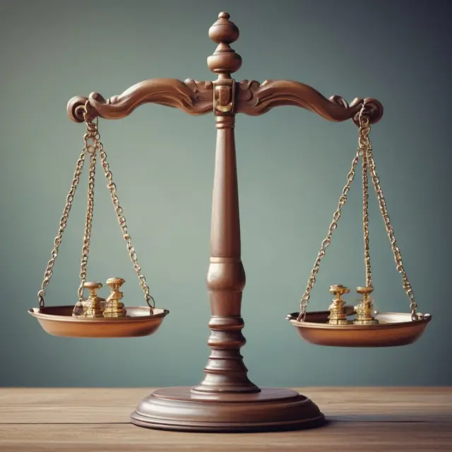 An executive is shown balancing scales, one side filled with Restricted Stock Units (RSUs) and restricted stocks, representing the balance between company loyalty and personal financial gains.