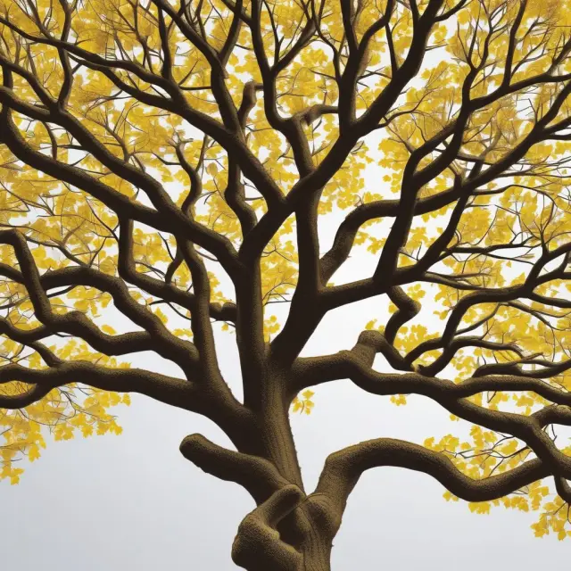A tree with golden leaves symbolizing stock dividends distributed to investors for continuous financial growth