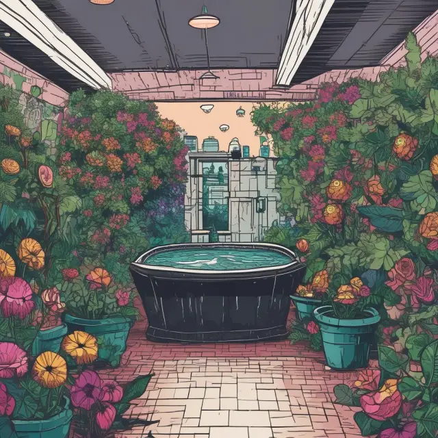 A lush garden filled with flowers representing dark pools and blooming trees symbolizing cryptocurrency exchanges, highlighting the significance of alternative trading systems.
