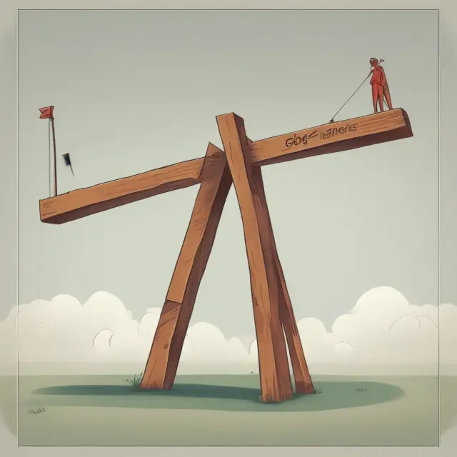 See-saw illustrating the benefits (capital raising) and challenges (risks) in the stock market