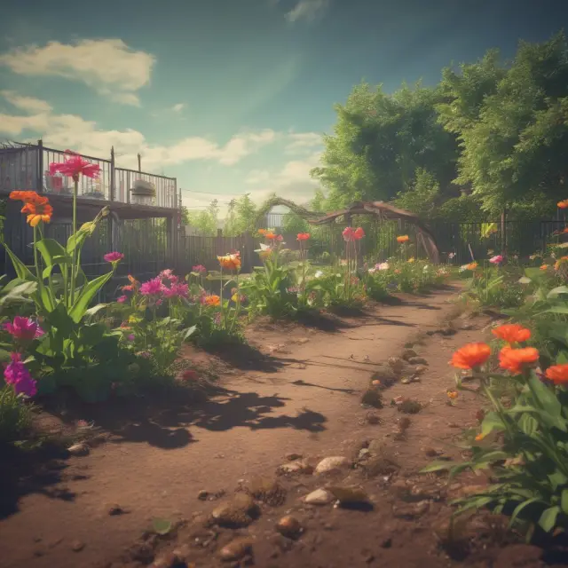 Image of a garden filled with stock option seeds, some blooming as others wilt, illustrating the inherent risk and reward.