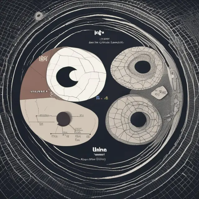 Image of a Yin-Yang scale where one side represents fundamental analysis with financial reports, while the other displays chart patterns for technical analysis in a stock screener scenario