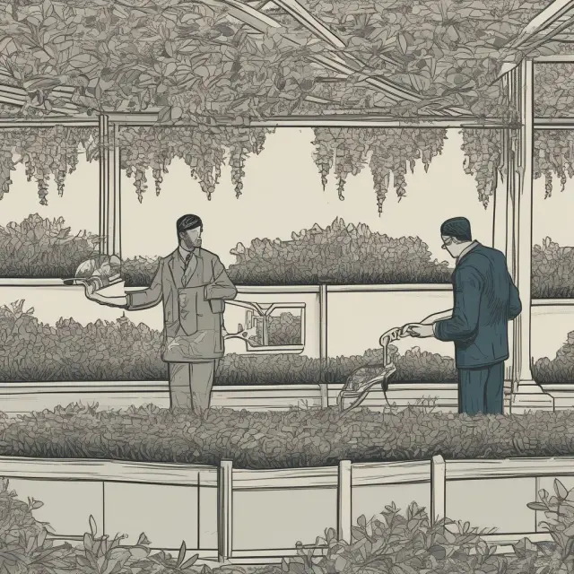 An investor using a stock screener to filter and find potential investments from a vast garden of securities