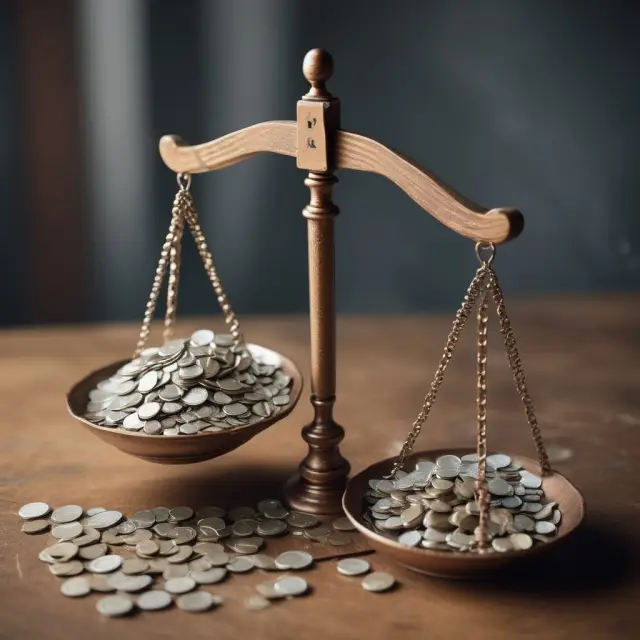 Scale tips from many shares to fewer in a reverse stock split, representing perceived value enhancement and exchange compliance.