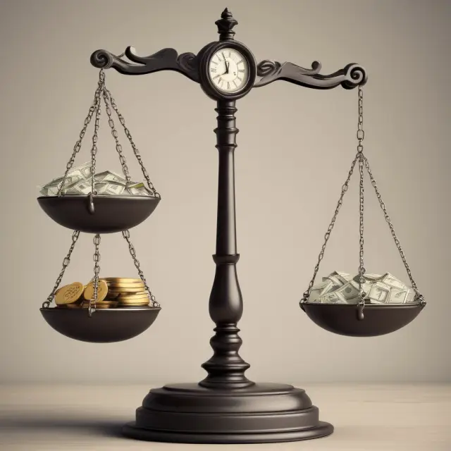Visualization of a balanced scale symbolizing the affordability and increased liquidity of stocks following a stock split