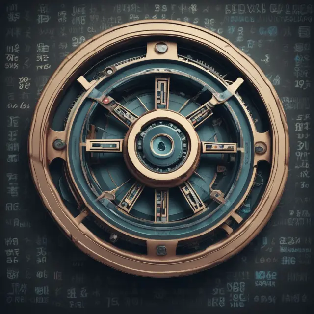 A metaphorical image of a cogwheel machine with ticker symbols interlocking gears, representing stock market functionality