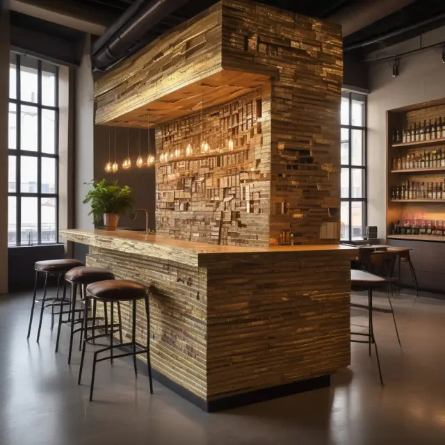 A golden bar entwined with a brick, an artistic masterpiece, and an oil barrel—representing real estate, fine art, and oil as alternative stores of value