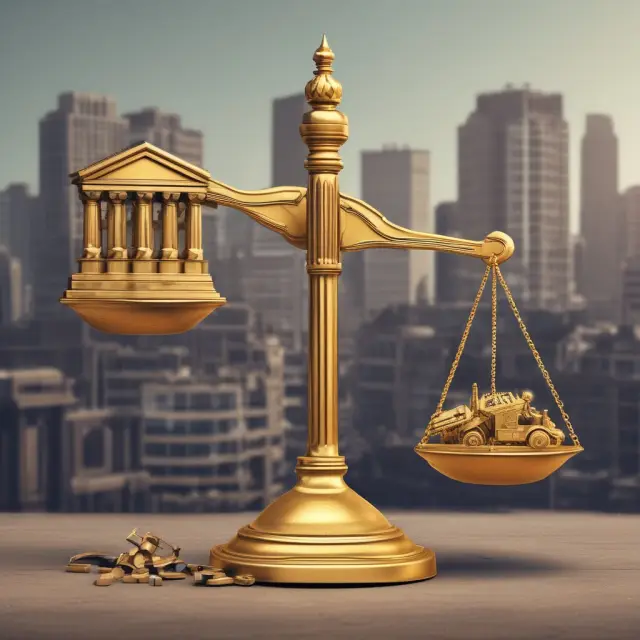 Golden office building and crumbling machine illustrating the decision between straight line depreciation for long-lived assets versus alternative methods for short-lived ones.