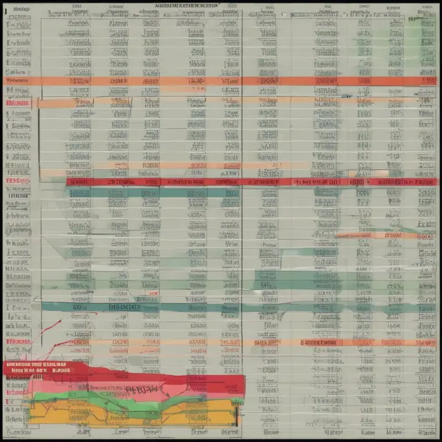 A dynamic scene featuring a balanced arrangement of strike prices on an option chart, surrounded by a swirling vortex of volatility and two clocks symbolizing time.