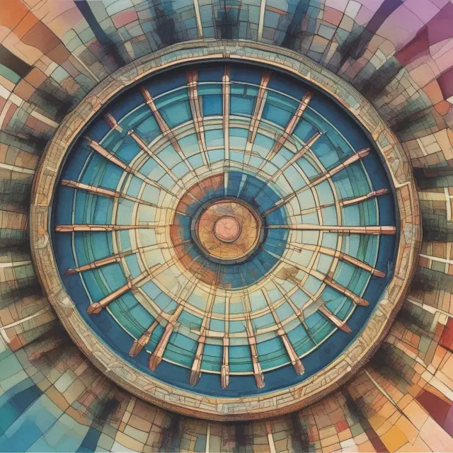 An investor holds a colorful kaleidoscope, representing the diverse range of risks and returns associated with structured finance investments.